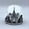 Paris Musical Snow Globe Romantic Gift Souvenir Decor for Home Office (Silver) view 3