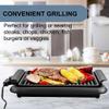OVENTE Electric Indoor Grill with 15x10 Inch Non-Stick Cooking Surface, 1200W Fast Heat Up Power, Adjustable Temperature, Removable and Dishwasher Safe Grilling Plate and Drip Tray, Black GD1510NLB view 2