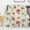Avalokitesvara Wild Forest Mushroom Flannel Blanket Super Soft and Warm for Bed Couch Sofa 120x90 Inch for Family view 1