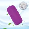 12"x6.4" Microbead Bolster Neck Roll Pillow Comfortable Soft Round Throw Pillow Jelly Bean Bed Pillow,Relax Body, Head, Neck & Shoulders No Pain Rest for Travel Home Sofa Bed (Purple) view 2