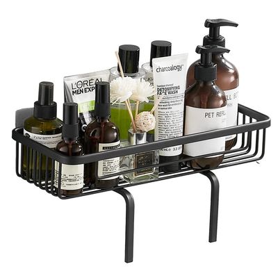 Bathroom Over Toilet Storage Shelf Free Standing Restroom Organizers Paper Towels Shampoos Holder No Drilling Space Saver