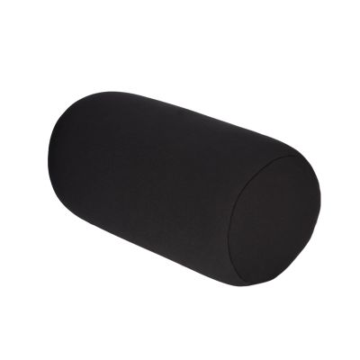 12"x6.4" Microbead Bolster Neck Roll Pillow Comfortable Soft Round Throw Pillow Jelly Bean Bed Pillow,Relax Body, Head, Neck & Shoulders No Pain Rest for Travel Home Sofa Bed (Black)
