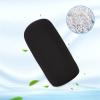 12"x6.4" Microbead Bolster Neck Roll Pillow Comfortable Soft Round Throw Pillow Jelly Bean Bed Pillow,Relax Body, Head, Neck & Shoulders No Pain Rest for Travel Home Sofa Bed (Black) view 2