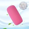 12"x6.4" Microbead Bolster Neck Roll Pillow Comfortable Soft Round Throw Pillow Jelly Bean Bed Pillow,Relax Body, Head, Neck & Shoulders No Pain Rest for Travel Home Sofa Bed (Pink) view 4