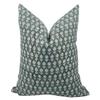 Indian Natural Heavy Linen Pillow Cover, Dusty Teal, Handmade Designer Throw Pillow, Both Side Print Custom Size view 1