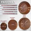 FASONLA Bed Risers, Furniture Risers (Set of 8-Height 1") Can be Adjusted to 2'' 3''or 4'', Lifts Furniture Risers, Solid Natural Wood Risers, Non-Slip Recessed Hole (Walnut Color) view 3