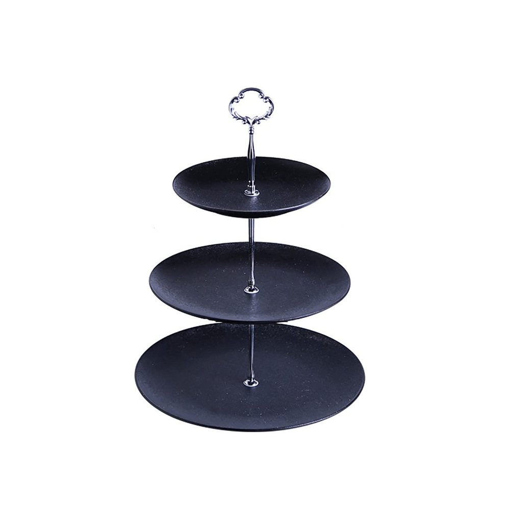 3 Tier Ceramic Cake Stand, Wedding Cake Cake Stand, Snack Platter Turntable Fruit Stand Dessert Platter Wedding Birthday (Color : A)