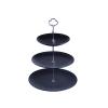 3 Tier Ceramic Cake Stand, Wedding Cake Cake Stand, Snack Platter Turntable Fruit Stand Dessert Platter Wedding Birthday (Color : A) view 1