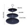 3 Tier Ceramic Cake Stand, Wedding Cake Cake Stand, Snack Platter Turntable Fruit Stand Dessert Platter Wedding Birthday (Color : A) view 3