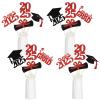 24Pcs 2025 Graduation Table Centerpieces Sticks Red, Graduation 2025 Party Centerpieces Sticks for Tables 2025 Red 2025 Table Centerpieces Decorations view 2