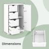 Tangkula Bathroom Floor Cabinet, Freestanding Storage Cabinet with 4 Drawers & Single Door, Adjustable Shelf, Multipurpose Bathroom Storage for Home Office, 21.5 x 12 x 32.5 Inches (White) view 3