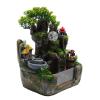 15" LED Desktop Fountain Waterfall Decor, Atomizing Desktop Humidifier w/LED Lights & Atomizer for Office Home Desk Decoration Gift Zen Meditation Resin Rockery Water Fountain Bonsai Bedroom Relax view 2