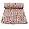 Indian Cotton Queen Bedspreads/Reverisble Throw Blanket Bohemian Bedspread, Bohemian Bedding, Queen Size Kantha Quilt view 1