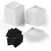 FASONLA Bed Risers (Set of 8) Furniture Risers Lifts Height 1", 2", 3" or 4", Solid Natural Wood Risers, Non-Slip Recessed Hole to Heavy Bed/Furniture (White Color) view 1
