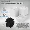 FASONLA Bed Risers (Set of 8) Furniture Risers Lifts Height 1", 2", 3" or 4", Solid Natural Wood Risers, Non-Slip Recessed Hole to Heavy Bed/Furniture (White Color) view 4