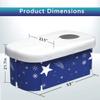 53" Extra Large Portable Foldable Bathtub with Cover for Adult, Family SPA Soaking Tub for Small Bathroom, Thicken Multiple Layer Bathtub with Lid for Shower Stall (53" Stars Style) view 2