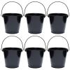 TAKMA Metal Buckets with Handle, 6 Pack 5.91 Inch Black Iron Pail, Easter Bucket,Pencil Holder and Flower Pots,Craft Supply Holders for Events,School Storage and Party (Black) view 1