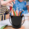 TAKMA Metal Buckets with Handle, 6 Pack 5.91 Inch Black Iron Pail, Easter Bucket,Pencil Holder and Flower Pots,Craft Supply Holders for Events,School Storage and Party (Black) view 3
