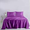 Rico Bedding Silk Satin Sheets Set with 15'' to 18'' Deep Pocket -Hotel Luxury Bed Sheets - Extra Soft - Deep Pockets - Breathable & Cooling - Wrinkle Free - Comfy- Bed Sheets -(Queen Plum) view 1