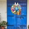ABOOFAN Easter Bunny Butt Wreath Rabbit Front Door Wreath Wall Hanging Decoration Spring Garland for Easter Home Living Room Door Decor view 2