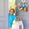 ABOOFAN Easter Bunny Butt Wreath Rabbit Front Door Wreath Wall Hanging Decoration Spring Garland for Easter Home Living Room Door Decor view 3