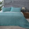 DEKADRON 100% Cotton Muslin Throw Blanket, 4 Layers Bedspread, Soft Turkish Cotton Muslin Bed Cover, Reversible Coverlet, Turquoise (Twin Size 63x90-160x230cm) view 1