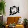 Metal Custom Biker Wall Art, Mountain Tree and Cyclist Themed Wall Art, Metal Wall Dcor, Personalized Bicycle Lover Gift, Home Decoration, Wall Hangings (30"W x 19"H / 75x48 cm) view 2