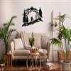 Metal Custom Biker Wall Art, Mountain Tree and Cyclist Themed Wall Art, Metal Wall Dcor, Personalized Bicycle Lover Gift, Home Decoration, Wall Hangings (30"W x 19"H / 75x48 cm) view 3
