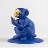 Lladro Ed. Little Monkey Blue-Gold Figurine #9548, 9.055'' Height x 6.693'' Width x 6.693'' Length view 4