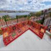 Red Orange Floor Sofa Seating Set, Arabic Floor Sofa Set, Garden Sofas, Oriental Floor Seating, Floor Cushions, Floor Couches, Arabic Majlis (L Sofas Only) view 1