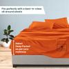 1000-TC Queen Size 4 Piece Sheet Set - Comfy Sheets - Combed Cotton Hotel Luxury Bed Sheets for Women, Men, Kids & Teens - Deep Pockets Easy-Fits up to 22-24" Mattress (Solid, Orange) view 3