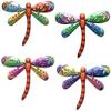 4pcs Metal Dragonfly Wall Decor Dragonfly Hanging Ornament Dragonfly Wall Art Decorations for Yard, Living Room Home Decor view 1