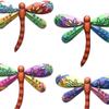 4pcs Metal Dragonfly Wall Decor Dragonfly Hanging Ornament Dragonfly Wall Art Decorations for Yard, Living Room Home Decor view 2