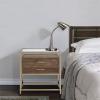 Benjara Accent Table with 2 Drawers and Metal Frame Glass Top, Brown and Gold view 2