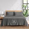 1000-TC Queen Size 4 Piece Sheet Set - Comfy Sheets - Combed Cotton Hotel Luxury Bed Sheets for Women, Men, Kids & Teens - Deep Pockets Easy-Fits up to 22-24" Mattress (Stripe, Grey) view 1