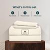 1000-TC King Size 4 Piece Sheet Set - Comfy Sheets - Combed Cotton Hotel Luxury Bed Sheets for Women, Men, Kids & Teens - Deep Pockets Easy-Fits up to 10-12" Mattress (Solid, Ivory) view 2