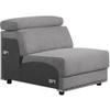 Benjara BM250269 Fabric Upholstered Modular Armless Chair, Dark Gray view 1