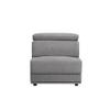 Benjara BM250269 Fabric Upholstered Modular Armless Chair, Dark Gray view 3