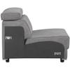 Benjara BM250269 Fabric Upholstered Modular Armless Chair, Dark Gray view 4