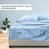 1000-TC King Size 4 Piece Sheet Set - Comfy Sheets - Combed Cotton Hotel Luxury Bed Sheets for Women, Men, Kids & Teens - Deep Pockets Easy-Fits up to 7-9" Mattress (Solid, Light Blue) view 3