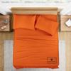 1000-TC King Size 4 Piece Sheet Set - Comfy Sheets - Combed Cotton Hotel Luxury Bed Sheets for Women, Men, Kids & Teens - Deep Pockets Easy-Fits up to 10-12" Mattress (Solid, Orange) view 1
