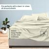 1000-TC Queen Size 4 Piece Sheet Set - Comfy Sheets - Combed Cotton Hotel Luxury Bed Sheets for Women, Men, Kids & Teens - Deep Pockets Easy-Fits up to 14-16" Mattress (Solid, Beige) view 3