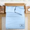 1000-TC Queen Size 4 Piece Sheet Set - Comfy Sheets - Combed Cotton Hotel Luxury Bed Sheets for Women, Men, Kids & Teens - Deep Pockets Easy-Fits up to 22-24" Mattress (Solid, Light Blue) view 1