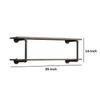 Benjara Antique Metal Framed Wall Rack, Brown and Gray view 3