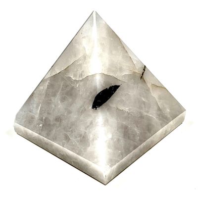 Rutilated Quartz Pyramid 2 Inch Capricorn Birthstone Chakra Balance