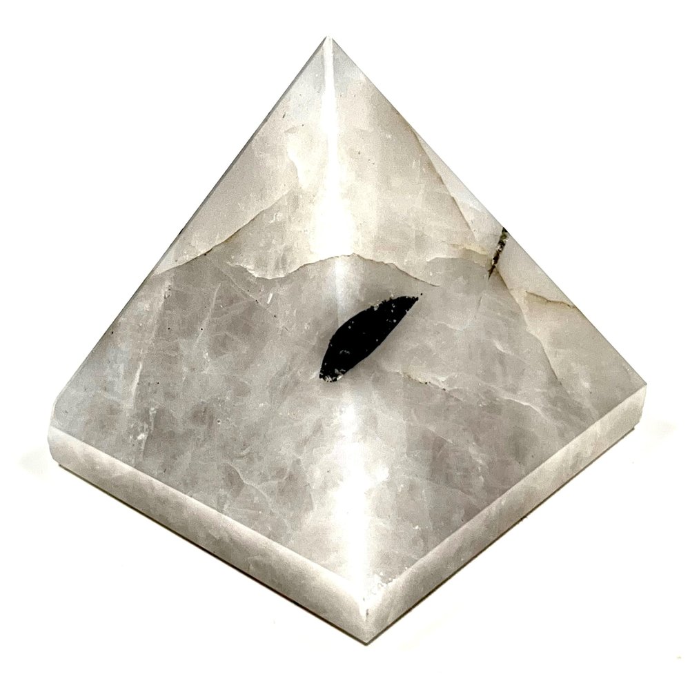 Rutilated Quartz Pyramid 2 Inch Capricorn Birthstone Chakra Balance