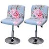 Bar Stool Chair Covers Set of 2 Low Back Chair Slipcovers Stretch Polyester Seat Covers Removable Swivel Chair Protector for Bar Office Dining Chair,E,2pieces view 1