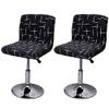 XGANGM Bar Stool Chair Covers Set of 2 Low Back Chair Slipcovers Stretch Polyester Seat Covers Removable Swivel Chair Protector for Bar Office Dining Chair,A,2pieces view 1
