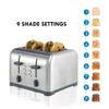 Kenmore Toaster 4 Slice - Extra Wide Slot Countertop Kitchen Appliance, Defrost Function, Tostador De Pan, 9 Shade Settings, Compact Design, Easy Clean Crumb Tray, Bread Bagel, Stainless Steel White view 4