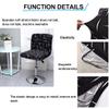 XGANGM Bar Stool Chair Covers Set of 2 Low Back Chair Slipcovers Stretch Polyester Seat Covers Removable Swivel Chair Protector for Bar Office Dining Chair,H,2pieces view 2